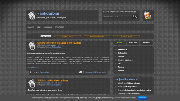 Rankdarbių ir dailės technikų aprašymai