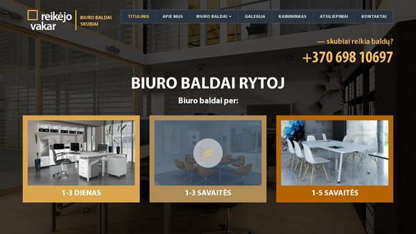 Skubus baldų pristatymas