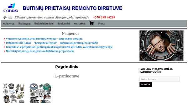 Skalbimo mašinų ir buitinės technikos remontas Marijampolėje