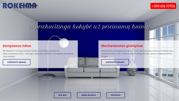 Įtempiamos lubos, mechanizuotas glaistymas ir dažymas