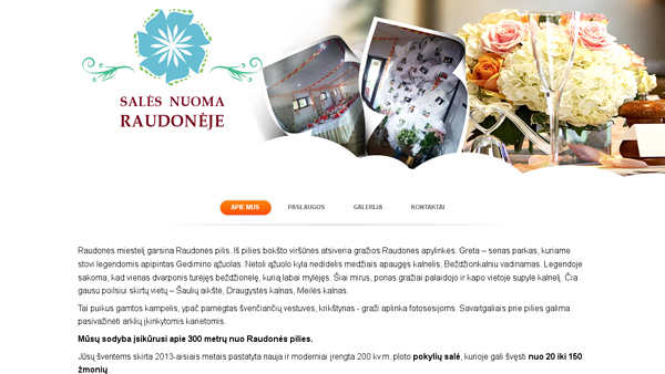 Salės nuoma Raudonėje