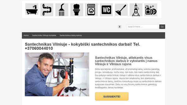 santechnikas Vilniuje, Santechnikos darbai
