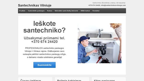 PROFESIONALIOS santechniko paslaugos Vilniuje