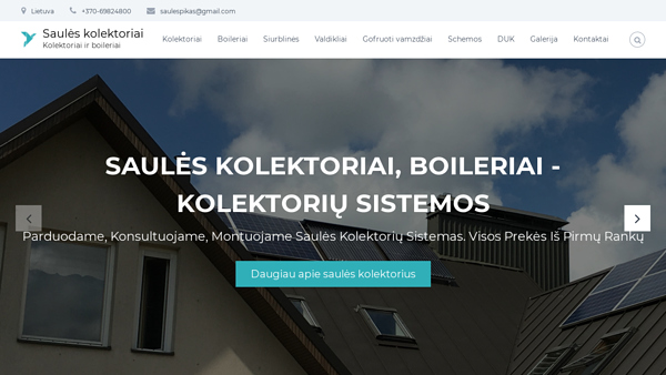 Saulės kolektorių montavimas