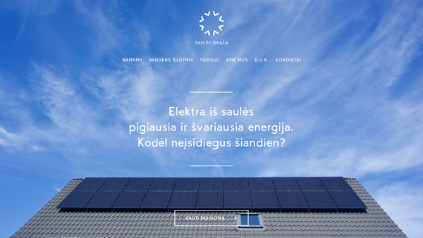 Saulės grąža - pirmaujanti saulės energetikos įmonė Lietuvoje.