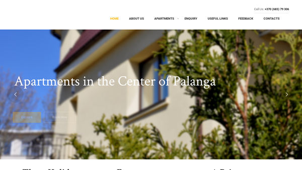 Apartamentai Palangos centre, nuosavame name su kiemu
