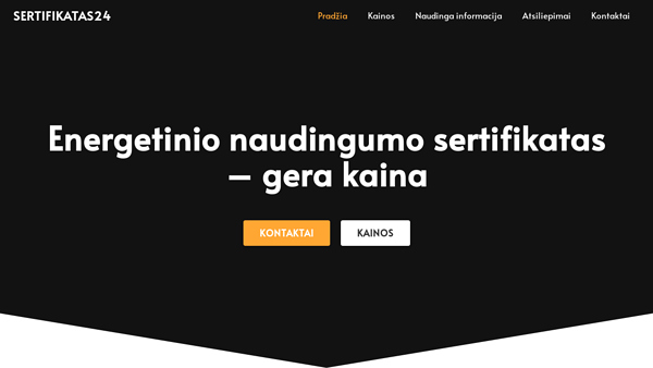 Energetinio naudingumo sertifikavimas internetu
