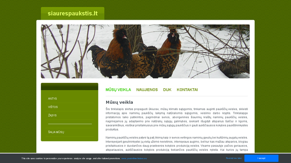 Tinklalapis apie mūsų sąlygoms tinkamiausias naminių paukščių veisles ir jų auginimą.
