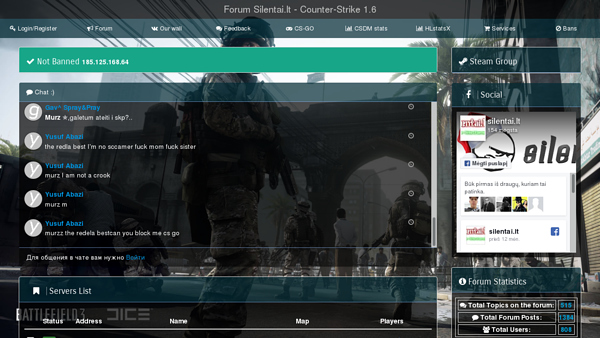 Žaidimų Counter-Strike 1.6 bendruomenė