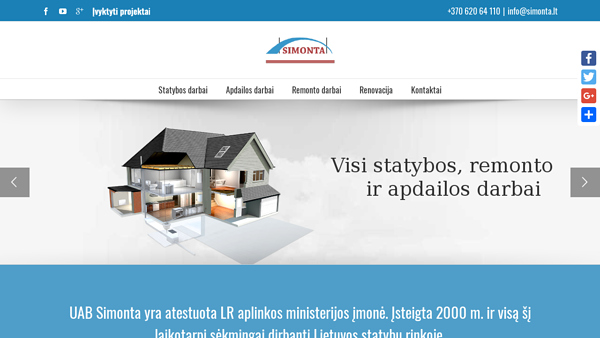 Statybos, remonto ir apdailos darbai. 