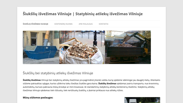 Statybinių šiukšlių išvežimas