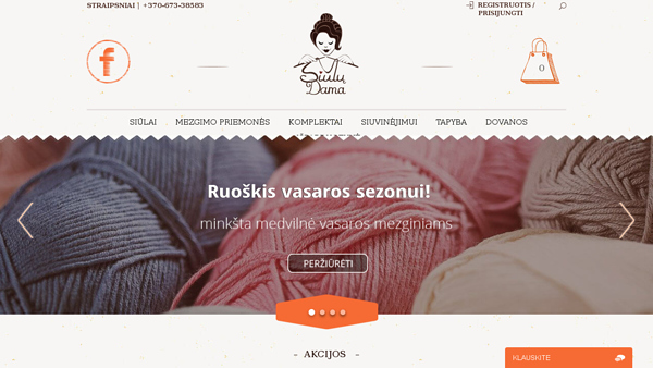 Siūlai internetu | Gausus siūlų pasirinkimas | Greita ir patogu