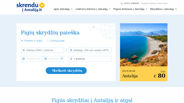 Pigios kelionės į Antaliją