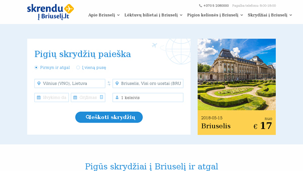 Pigios kelionės į Briuselį