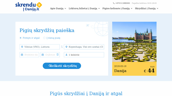 Pigios kelionės į Daniją