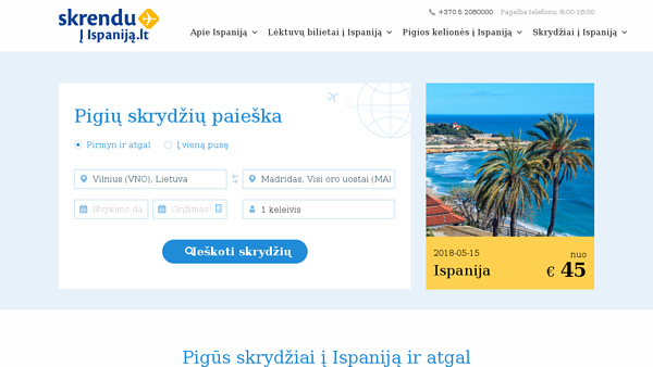 Lėktuvų bilietai į Ispaniją