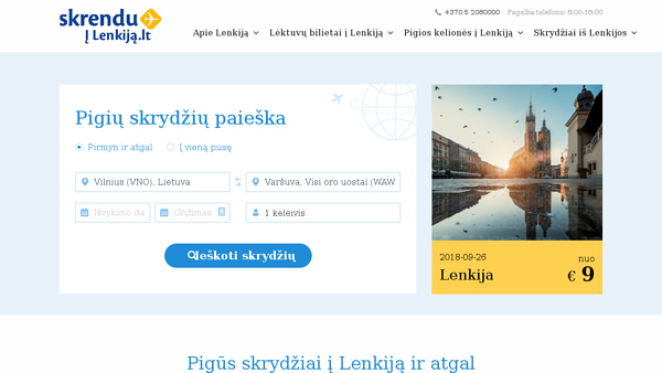 Pigios kelionės į Lenkiją