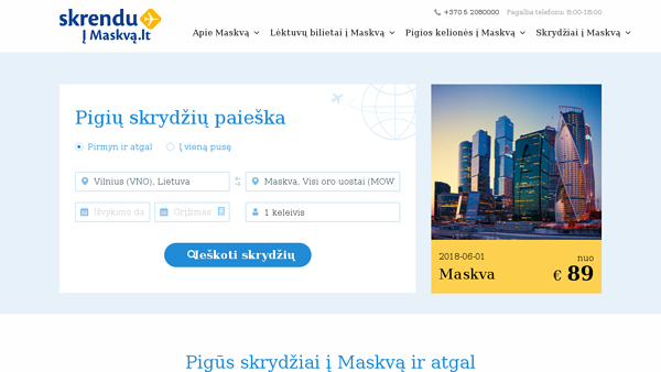 Pigios Kelionės į Maskvą