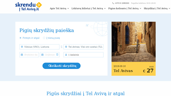 Pigios kelionės į Tel Avivą.
