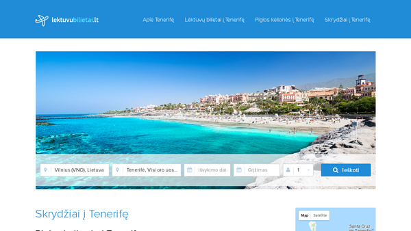 Skrydžiai į Tenerifę