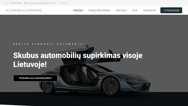 Automobiliu supirkimas visoje Lietuvoje!