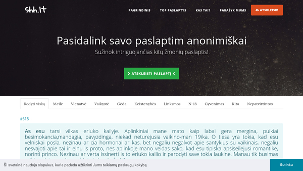 Slapčia – paslaptys urmu