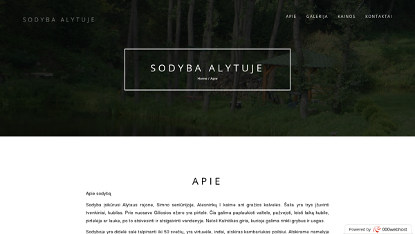 Sodyba Alytuje, Alytaus rajone - Kubilinė