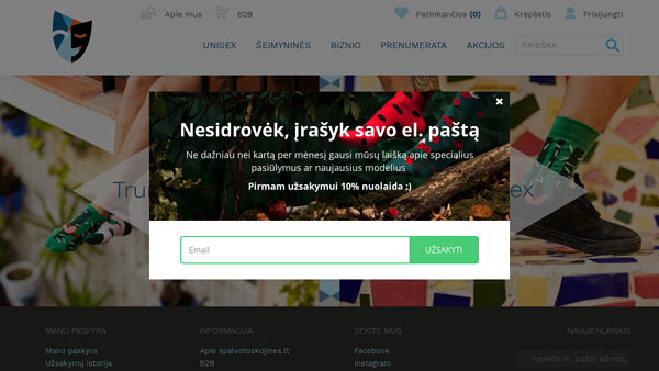Spalvotos Kojinės