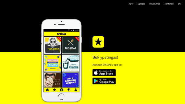 SPECIAL App - pramogų programėlė!