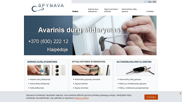Avarinis durų atidarymas Klaipėda