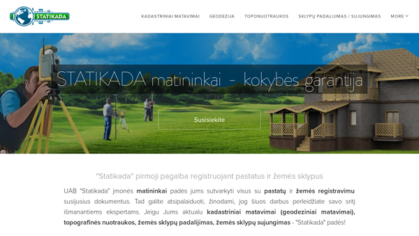 Statikada kadastriniai matavimai
