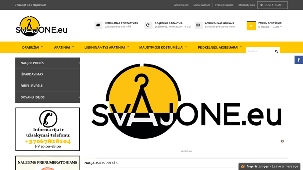 Svajone.eu internetinė apatinio trikotažo parduotuvė
