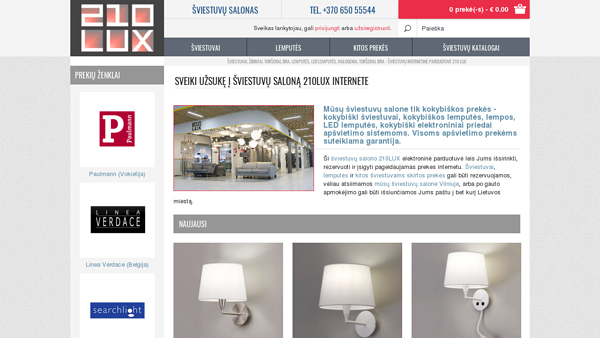 Šviesutvų salonas 210 LUX