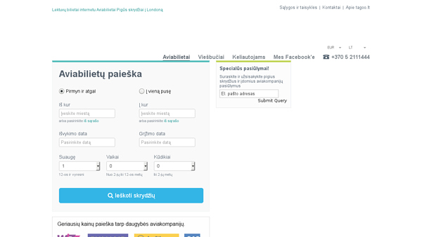 Avia bilietu rezervavimas