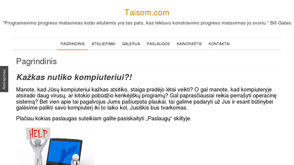 Taisau, prižiūriu ir viską sutvarkau Jūsų kompiuteriui!
