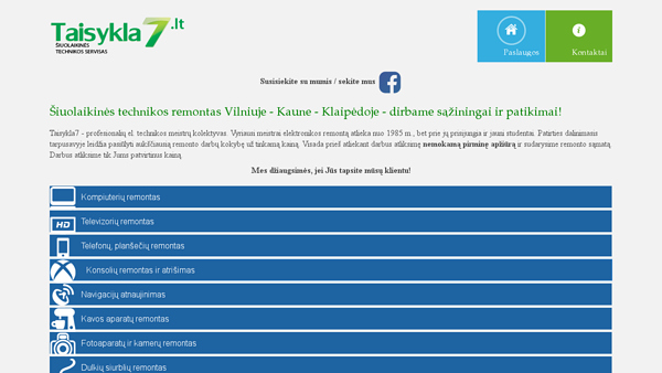 Kompiuteriu remontas Kaune, Vilniuje, Klaipedoje - Taisykla7.lt