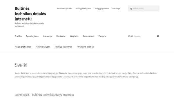 Buitinės technikos detalės internetu