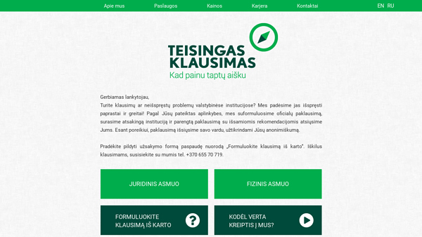 teisingas klausimas