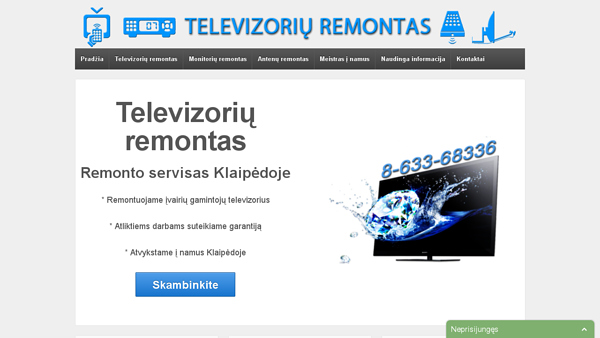 Televizorių ir monitorių remontas Klaipėdoje