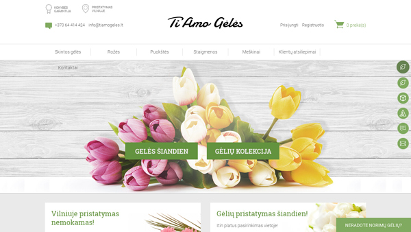 Gėlių pristatymas Vilniuje