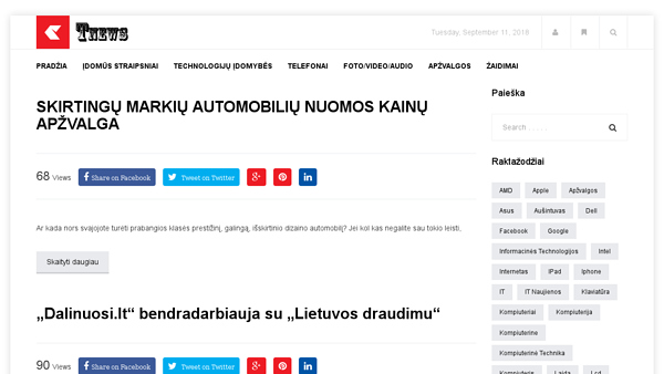 tnews.lt - technologijos, technikos naujienos, apžvalgos