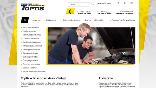 Autoservisas Vilniuje Toptis