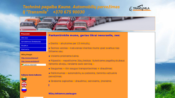 Techninė pagalba Kauno regione. Automobilių pervežimas