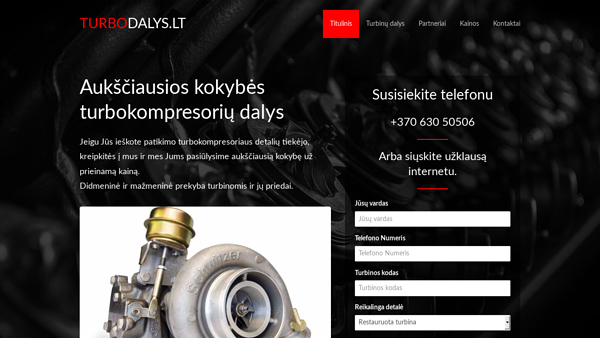 Turbokompresorių dalys