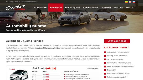 Automobilių nuoma Vilniuje – turbonuoma.lt