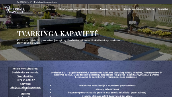 Kapaviečių tvarkymas
