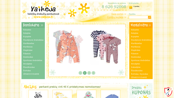 Vaikėja - vaikiški drabužiai internetu