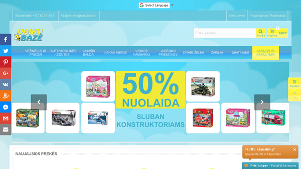 Internetinė vaikiškų prekių parduotuvė