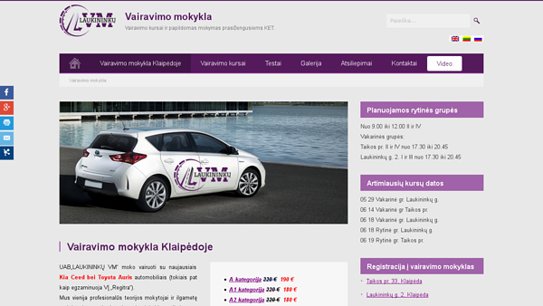 Vairavimo kursai Klaipėdoje	