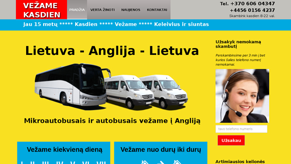 Vežame mikroautobusais ir autobusais